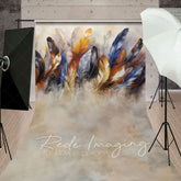 Aperturee - Aperturee Tribal Indigenous Feathers Fine Art Sweep Backdrop